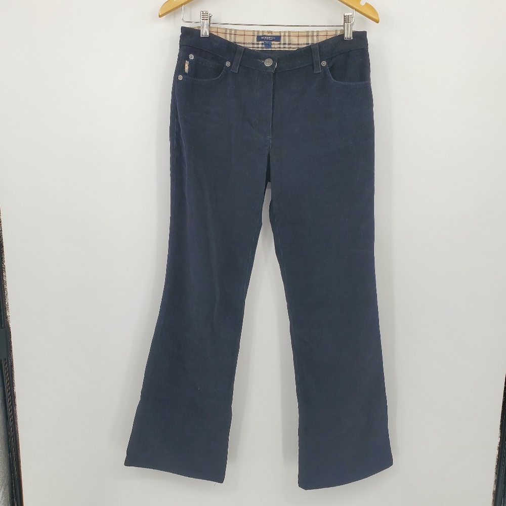 Burberry London Black Corduroy Jeans Size 6